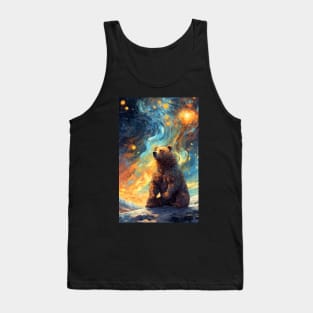 Bear in Van Gogh style Tank Top